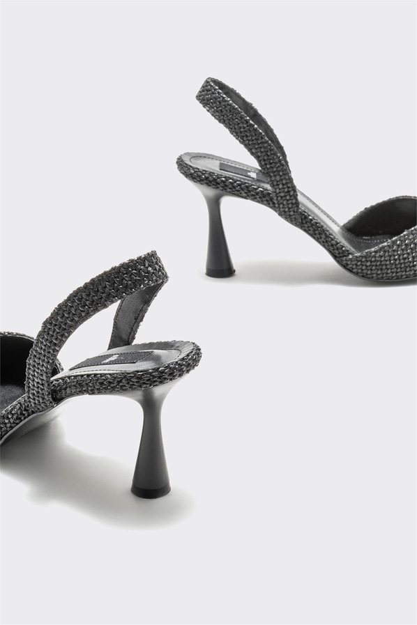 Siyah topuklu kadın ayakkabı - Elle Shoes