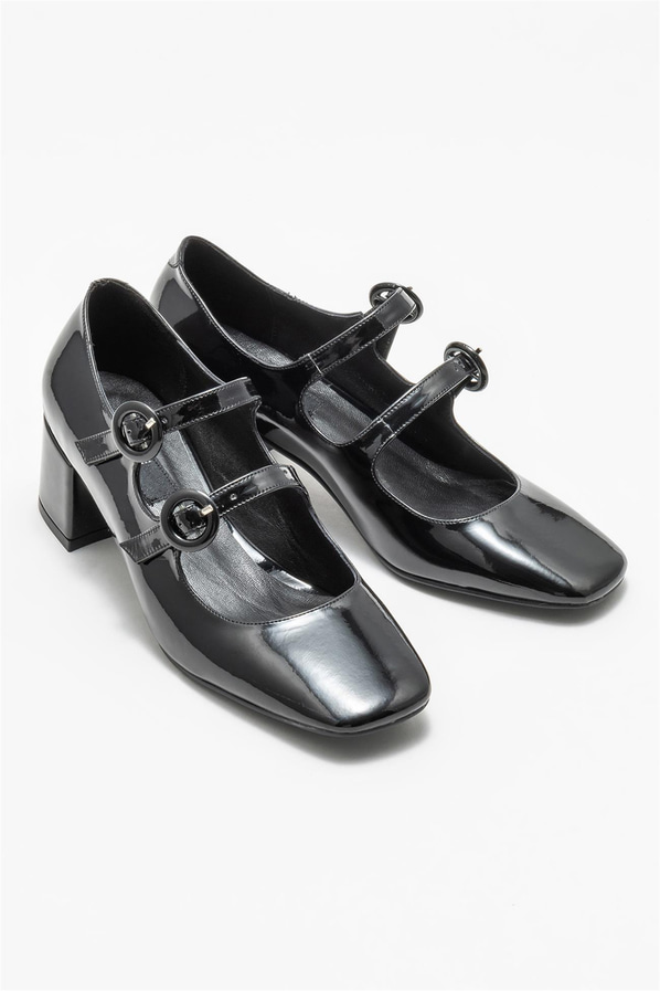 Siyah topuklu kadın ayakkabı - Elle Shoes