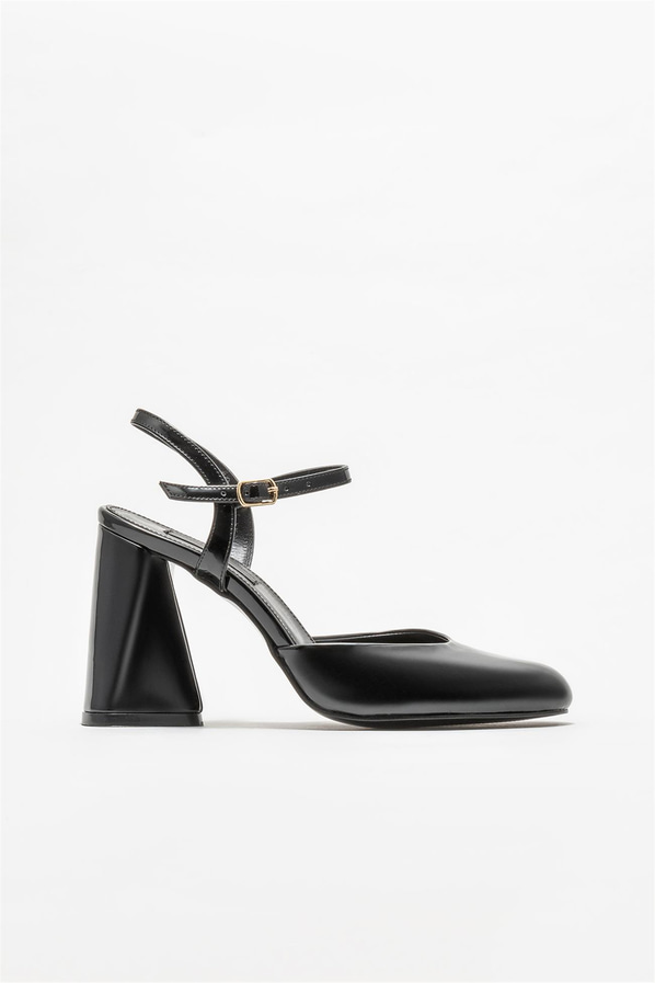 Siyah topuklu kadın ayakkabı - Elle Shoes