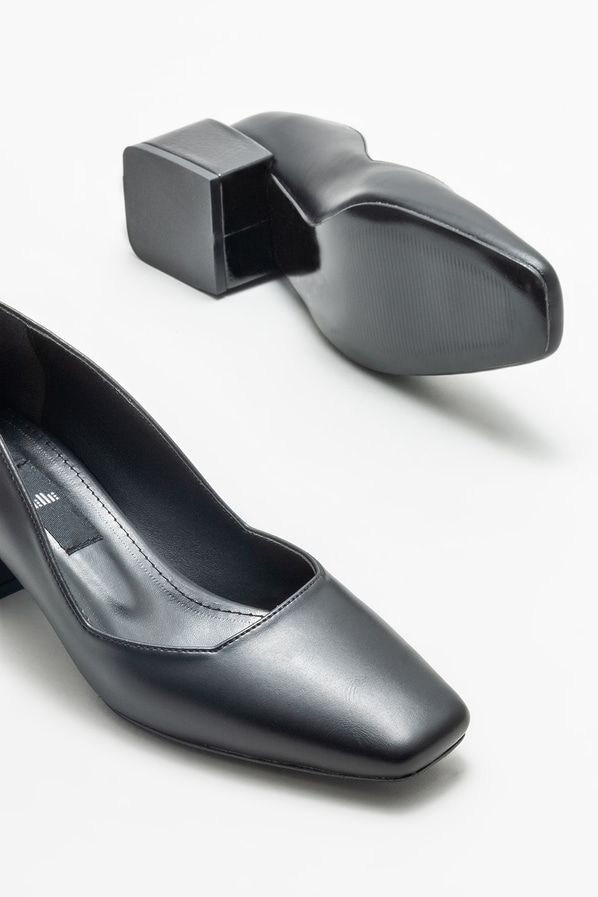 Siyah topuklu kadın ayakkabı - Elle Shoes