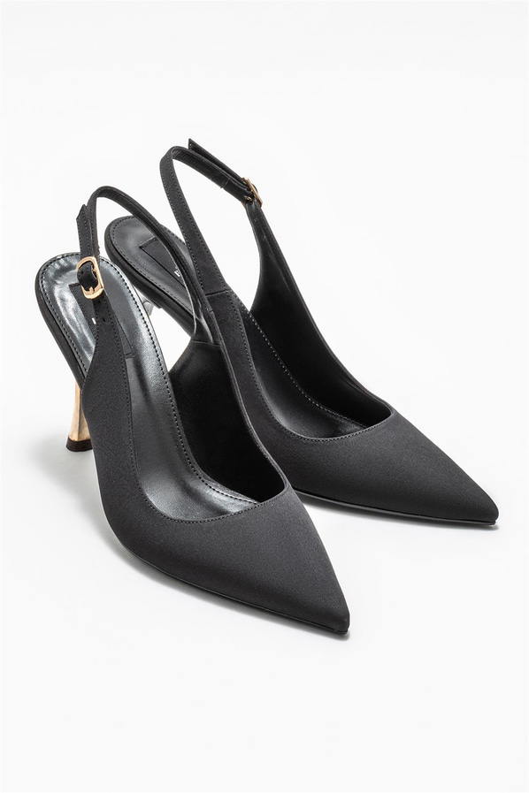 Siyah topuklu kadın ayakkabı - Elle Shoes