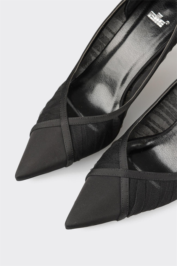 Siyah topuklu kadın ayakkabı - Elle Shoes
