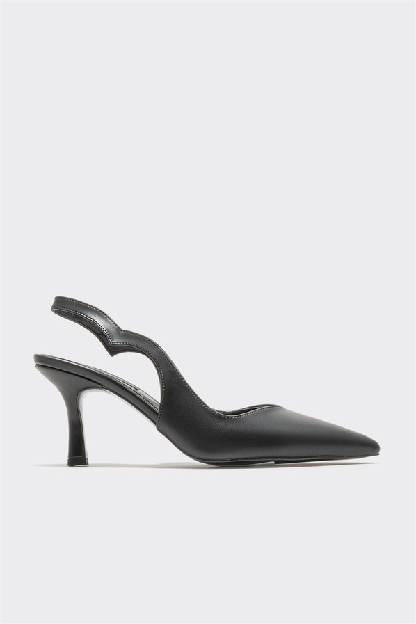 Siyah topuklu kadın ayakkabı - Elle Shoes