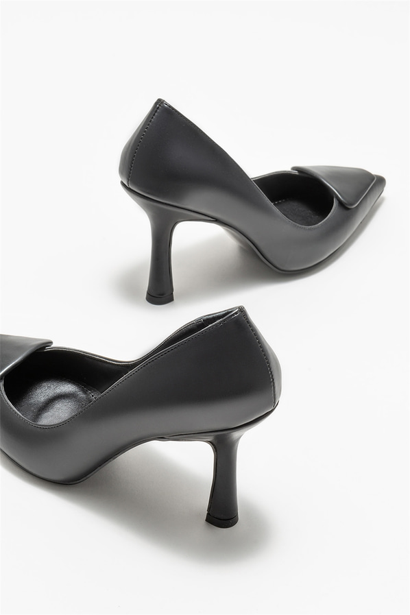 Siyah topuklu kadın stiletto - Elle Shoes