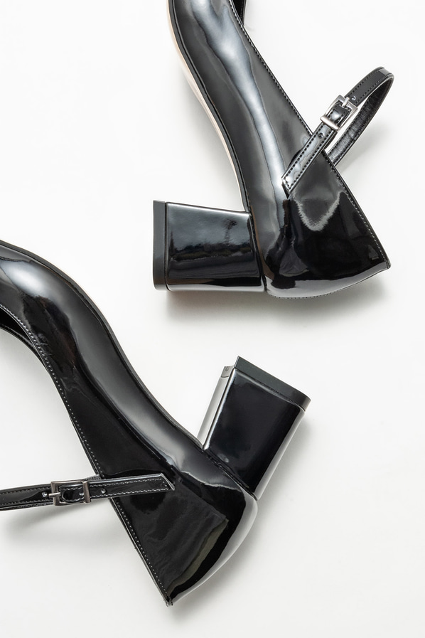 Siyah topuklu kadın ayakkabı - Elle Shoes