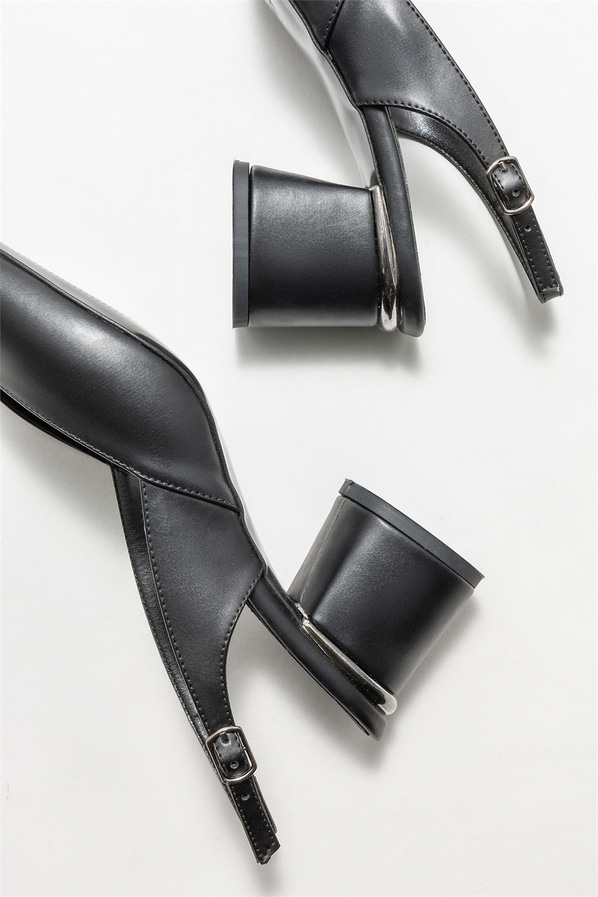 Siyah topuklu kadın ayakkabı - Elle Shoes