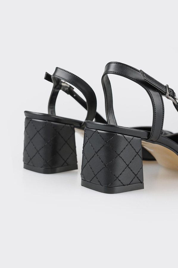 Siyah topuklu kadın ayakkabı - Elle Shoes