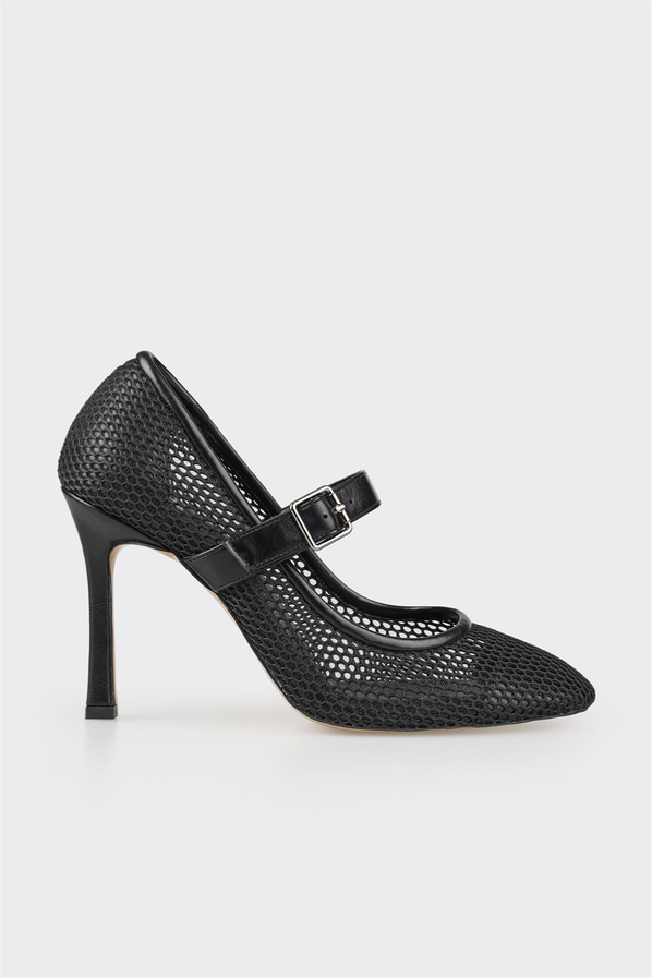 Siyah topuklu kadın ayakkabı - Elle Shoes