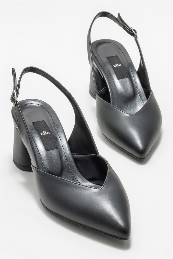 Siyah topuklu kadın ayakkabı - Elle Shoes