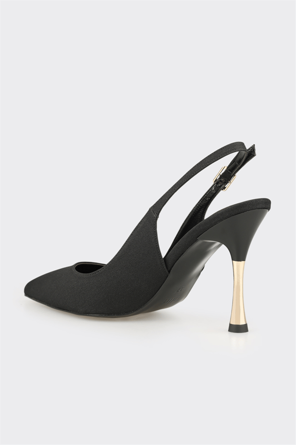 Siyah topuklu kadın ayakkabı - Elle Shoes