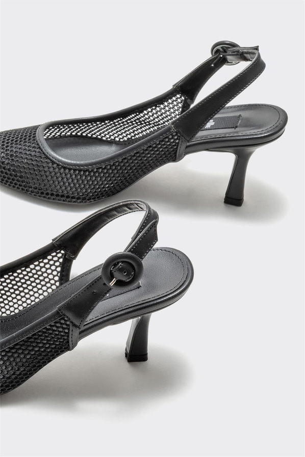 Siyah topuklu kadın ayakkabı - Elle Shoes