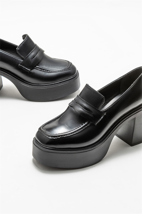 Siyah topuklu kadın ayakkabı - Elle Shoes