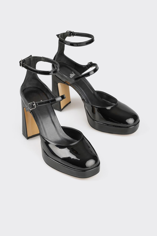 Siyah topuklu kadın ayakkabı - Elle Shoes