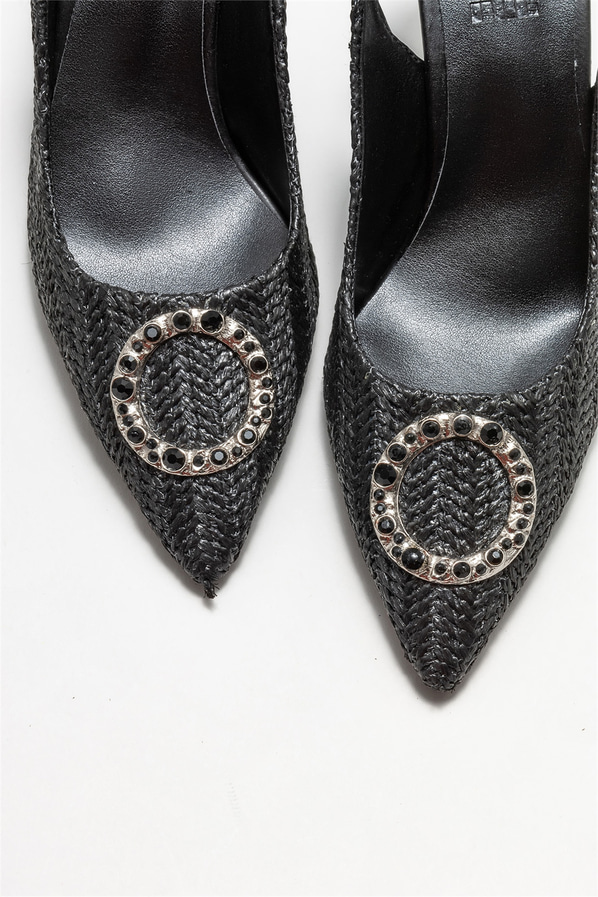 Siyah topuklu kadın ayakkabı - Elle Shoes