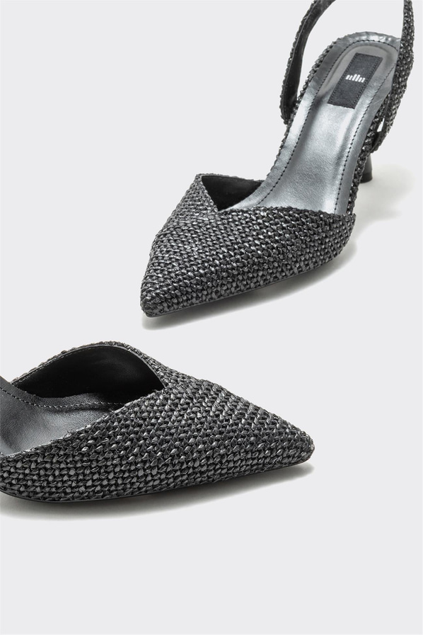 Siyah topuklu kadın ayakkabı - Elle Shoes