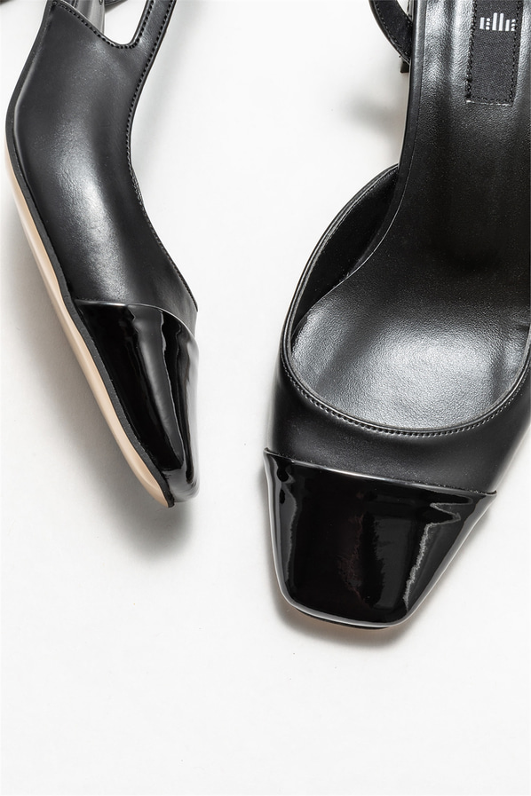 Siyah topuklu kadın ayakkabı - Elle Shoes