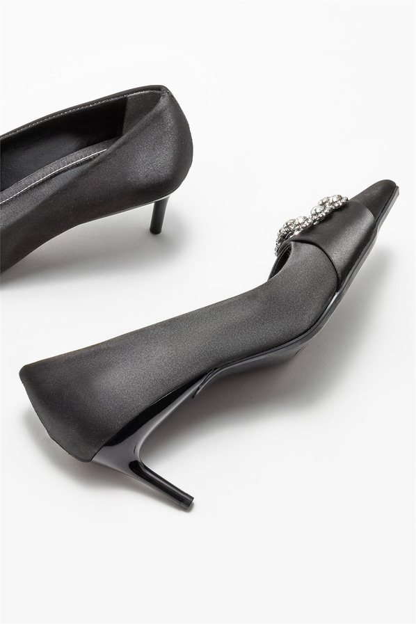 Siyah topuklu kadın ayakkabı - Elle Shoes