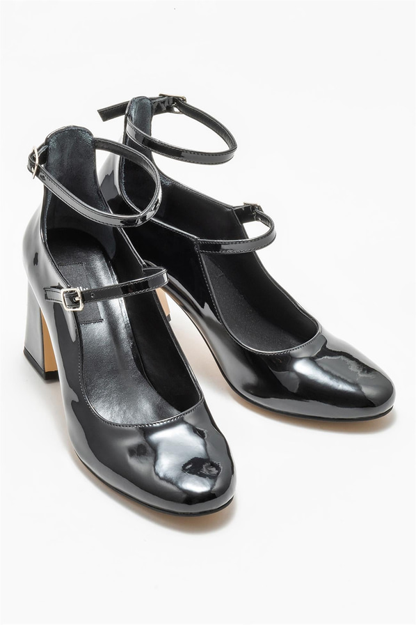 Siyah topuklu kadın ayakkabı - Elle Shoes