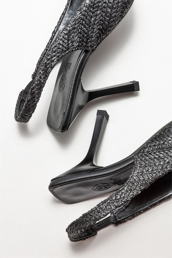 Siyah topuklu kadın ayakkabı - Elle Shoes