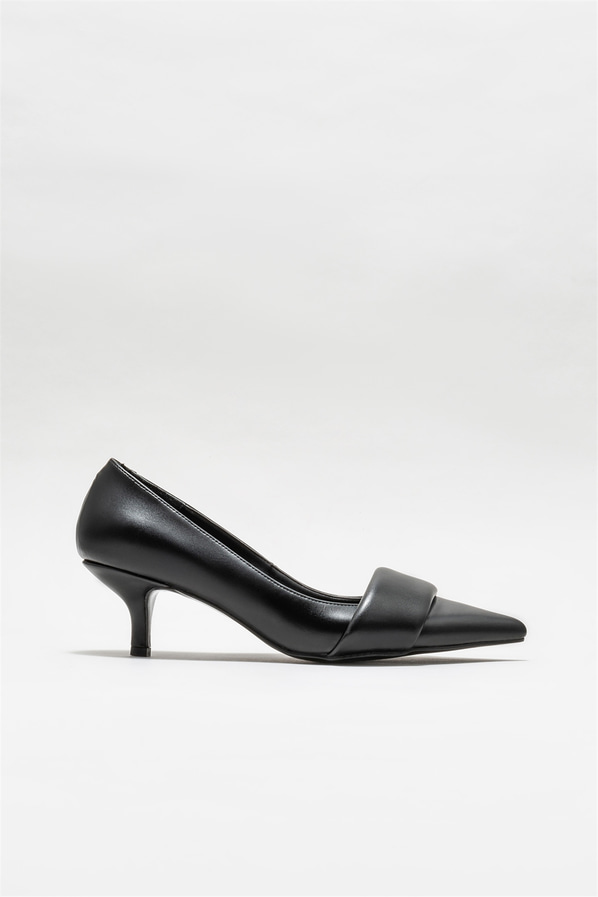 Siyah topuklu kadın stiletto - Elle Shoes