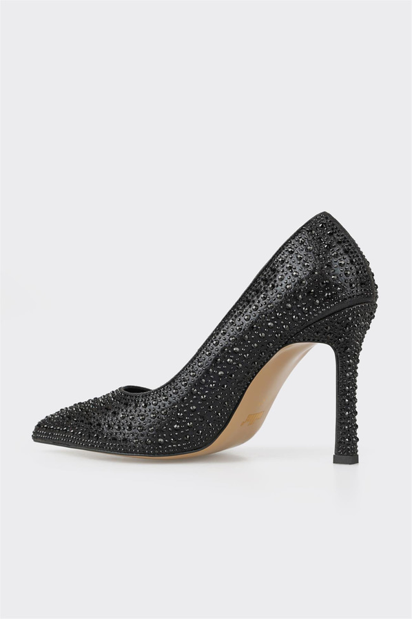 Siyah topuklu kadın stiletto - Elle Shoes