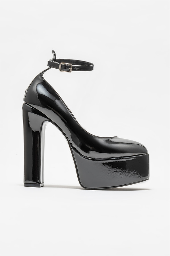 Siyah topuklu kadın ayakkabı - Elle Shoes
