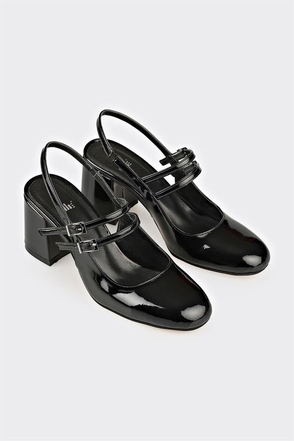 Siyah topuklu kadın ayakkabı - Elle Shoes