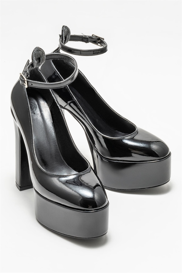 Siyah topuklu kadın ayakkabı - Elle Shoes