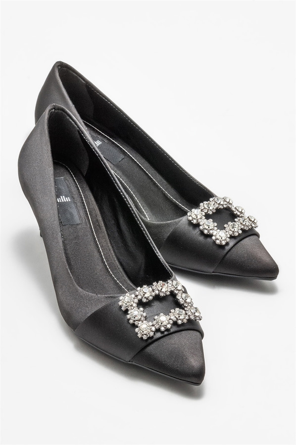 Siyah topuklu kadın ayakkabı - Elle Shoes