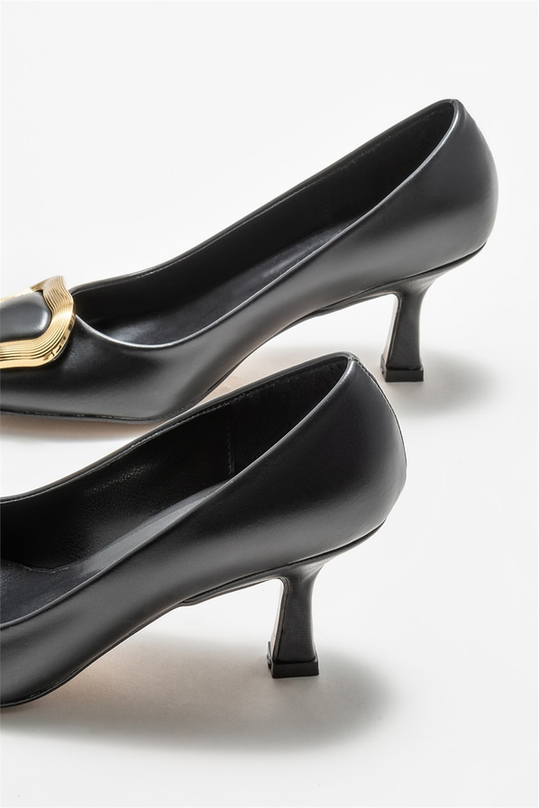 Siyah topuklu kadın stiletto - Elle Shoes