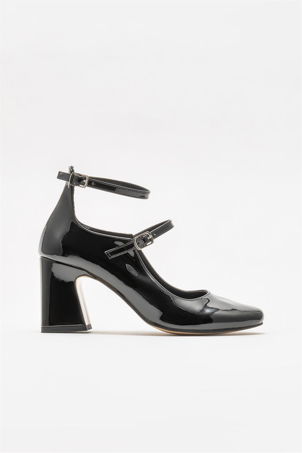 Siyah topuklu kadın ayakkabı - Elle Shoes