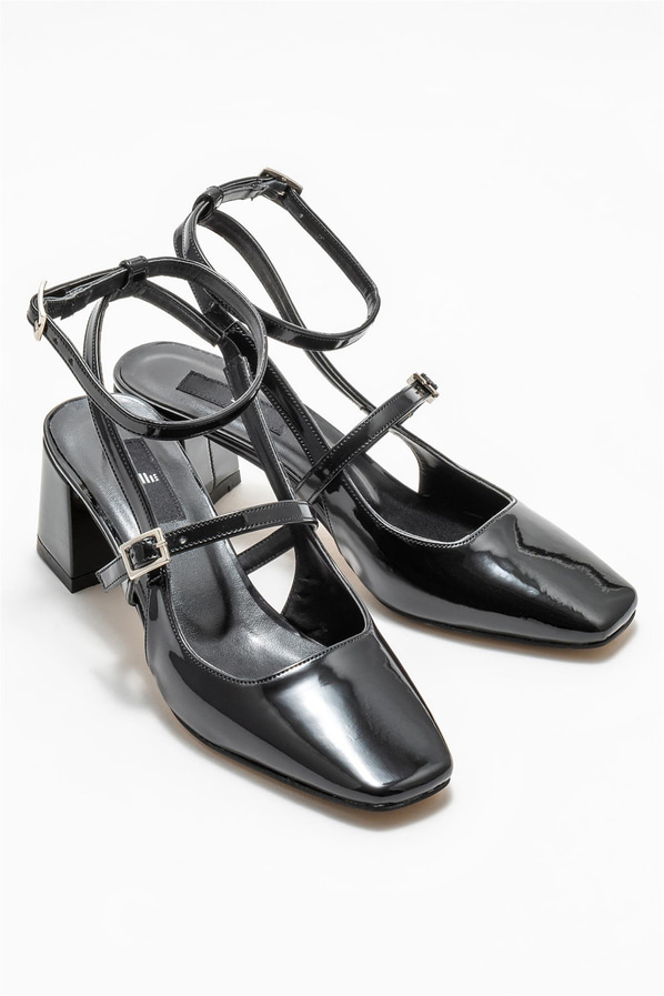 Siyah topuklu kadın ayakkabı - Elle Shoes
