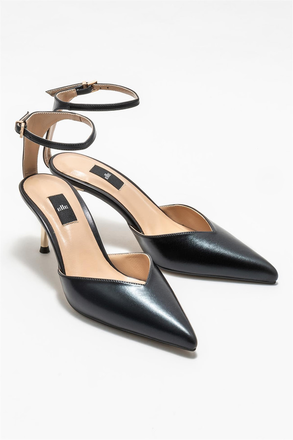 Siyah topuklu kadın ayakkabı - Elle Shoes