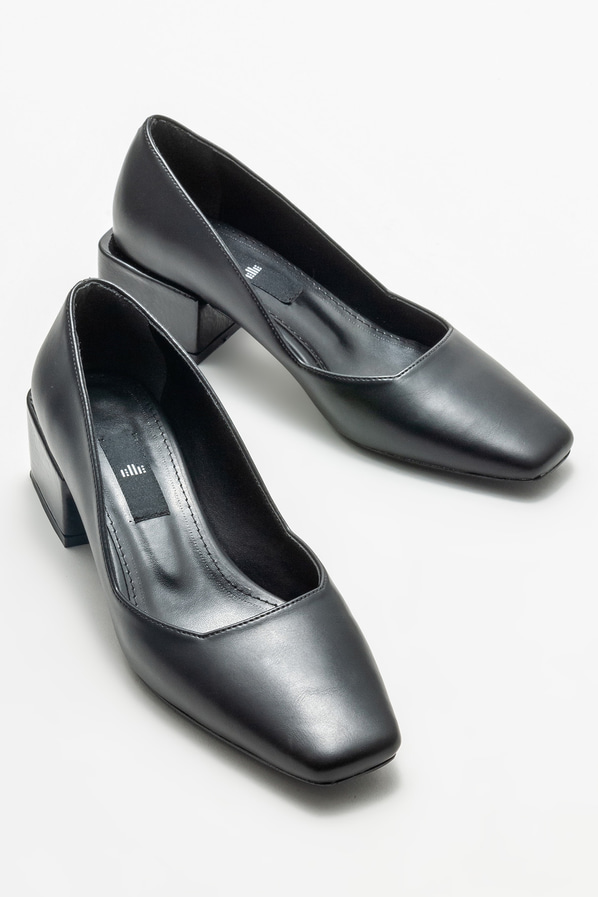 Siyah topuklu kadın ayakkabı - Elle Shoes