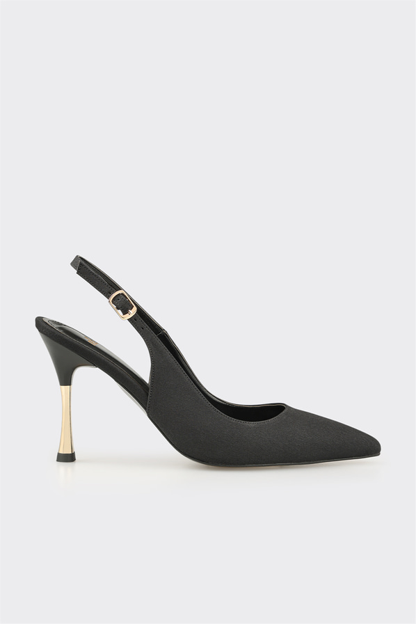 Siyah topuklu kadın ayakkabı - Elle Shoes