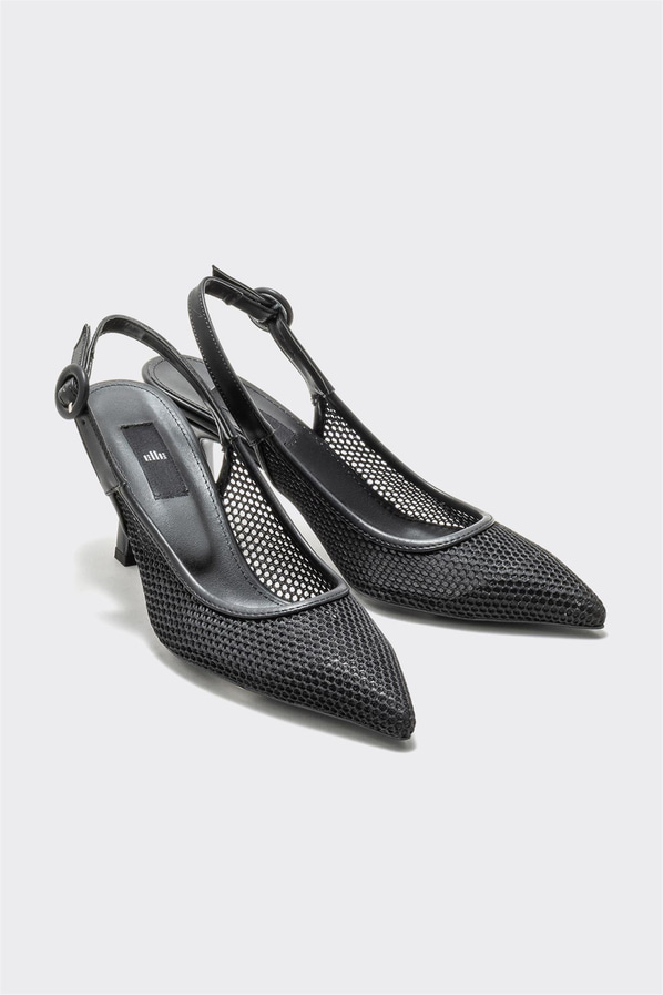 Siyah topuklu kadın ayakkabı - Elle Shoes