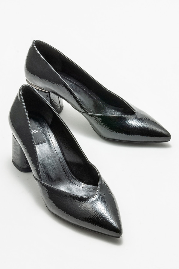 Siyah topuklu kadın ayakkabı - Elle Shoes