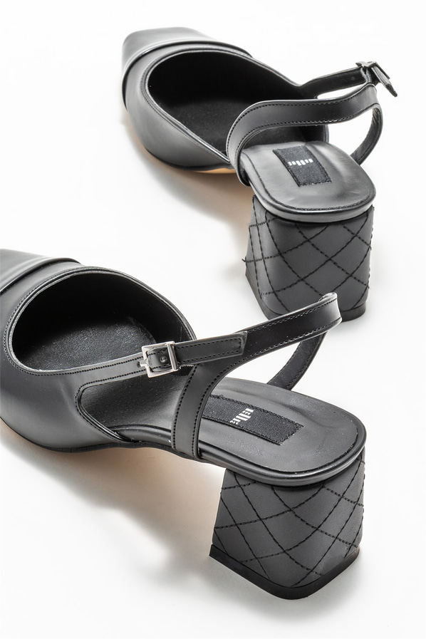 Siyah topuklu kadın ayakkabı - Elle Shoes