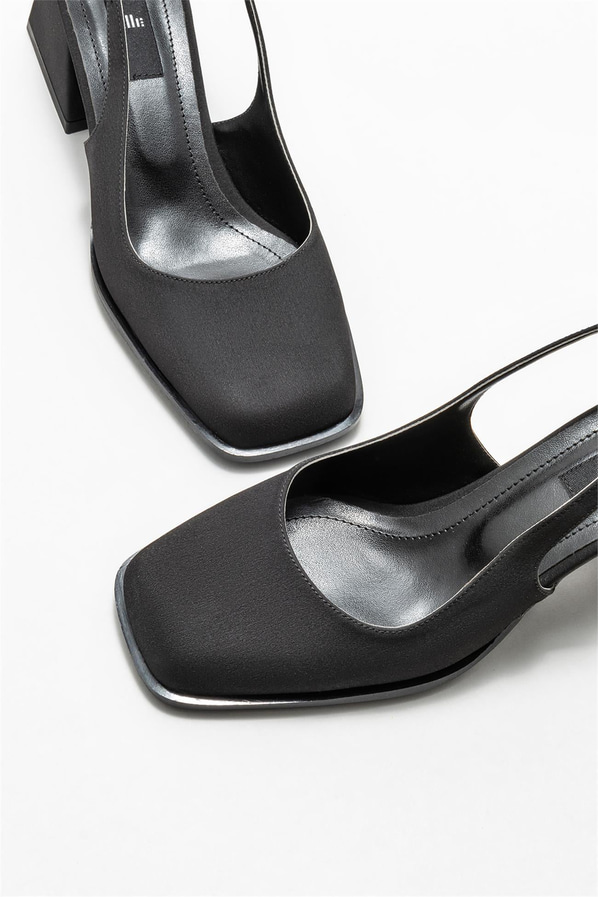 Siyah topuklu kadın ayakkabı - Elle Shoes