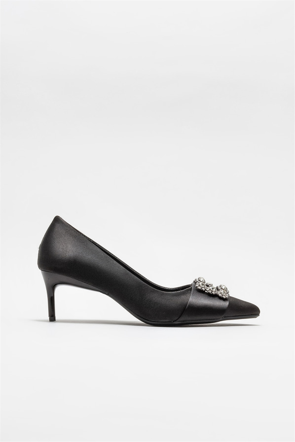 Siyah topuklu kadın ayakkabı - Elle Shoes