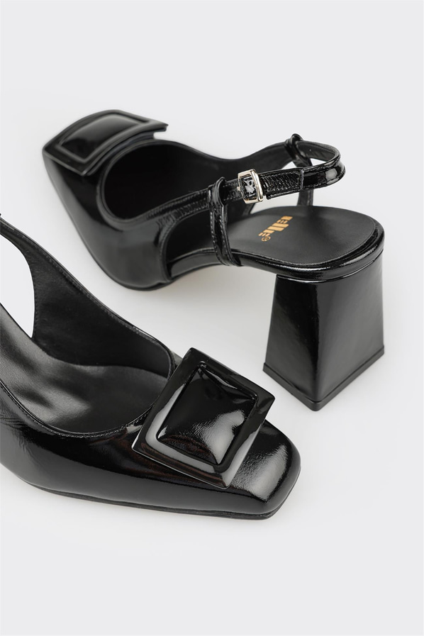 Siyah topuklu kadın ayakkabı - Elle Shoes