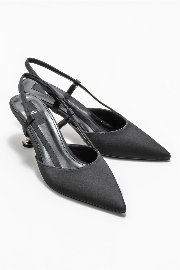 Siyah topuklu kadın ayakkabı - Elle Shoes