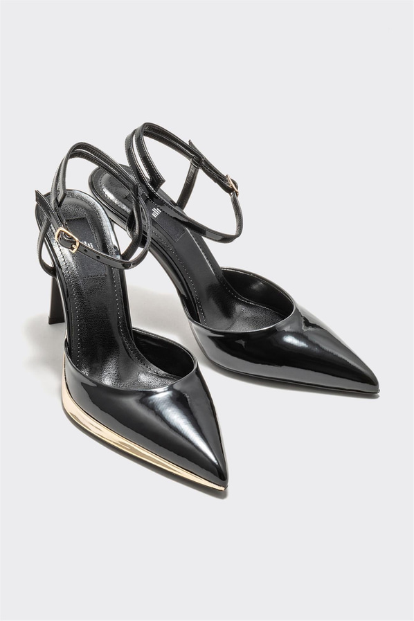 Siyah topuklu kadın ayakkabı - Elle Shoes