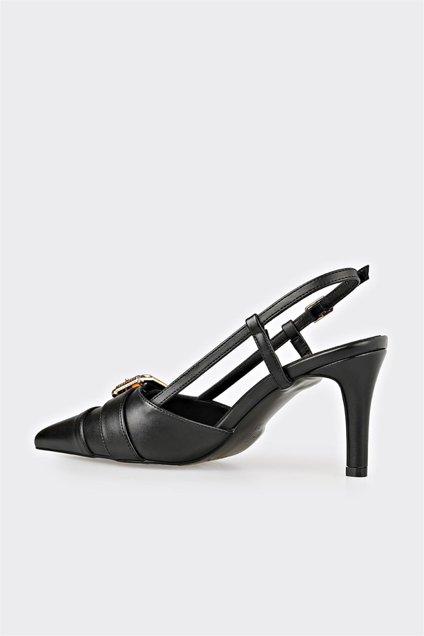 Siyah topuklu kadın ayakkabı - Elle Shoes