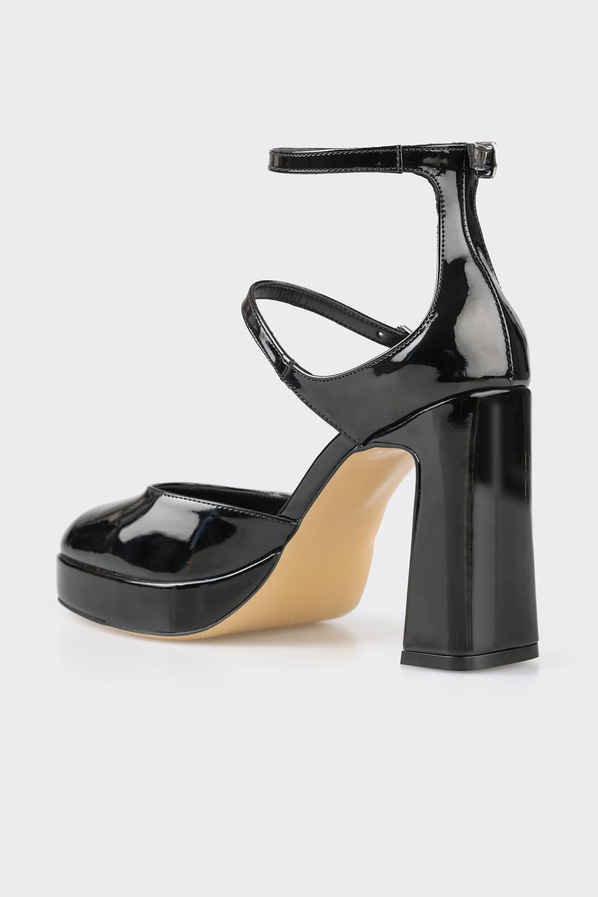 Siyah topuklu kadın ayakkabı - Elle Shoes