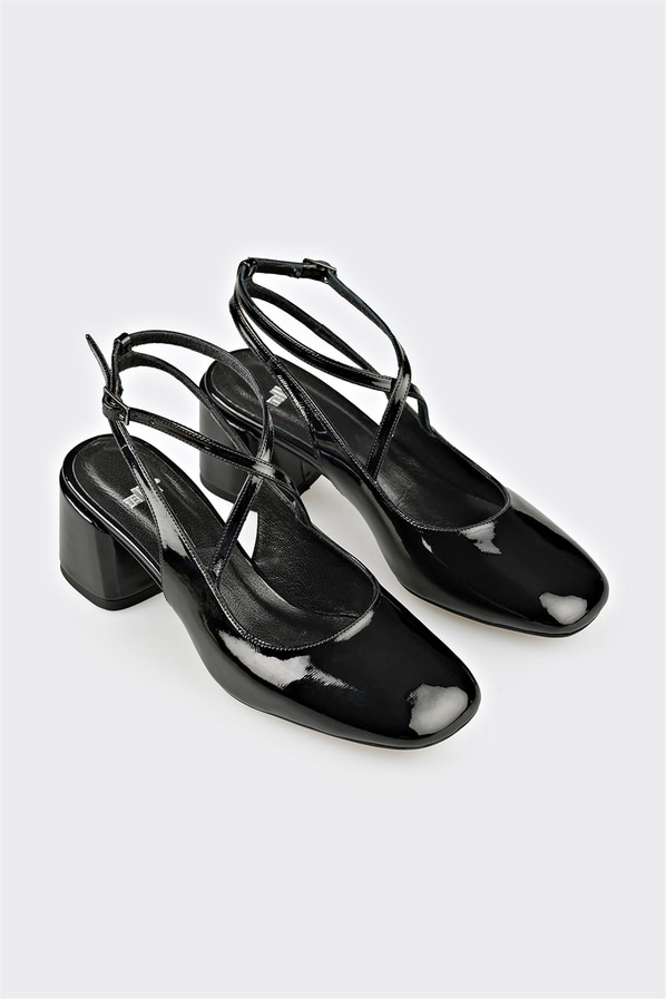 Siyah topuklu kadın ayakkabı - Elle Shoes
