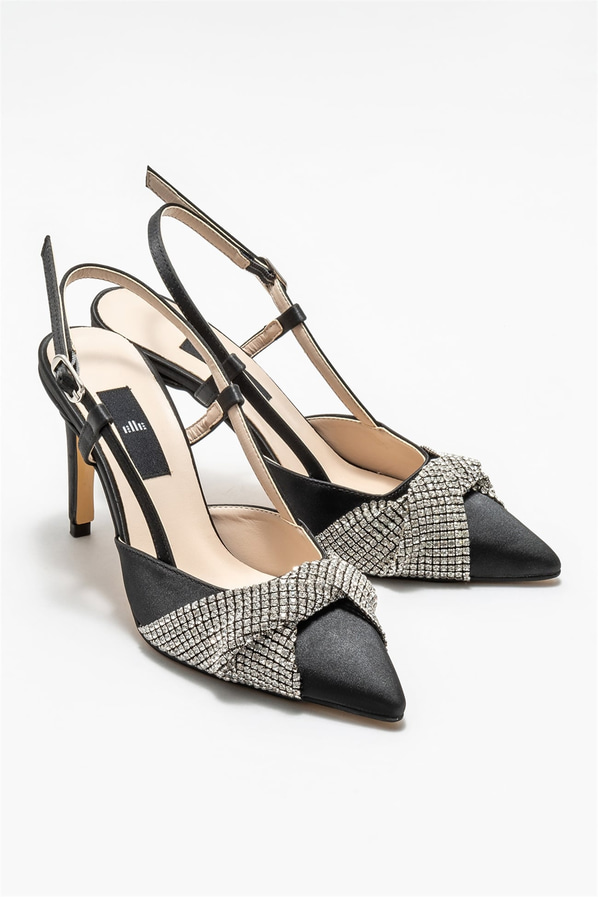 Siyah topuklu kadın ayakkabı - Elle Shoes