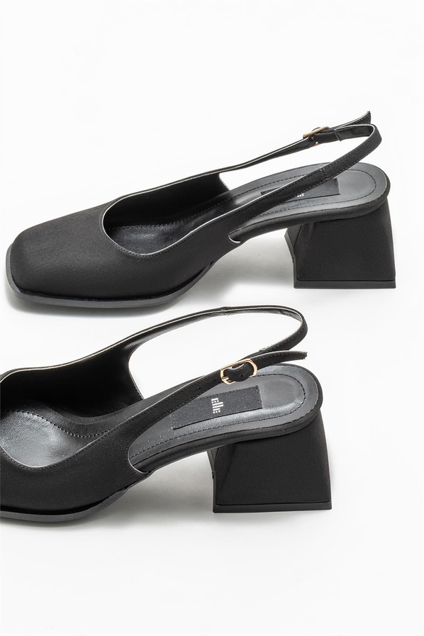 Siyah topuklu kadın ayakkabı - Elle Shoes