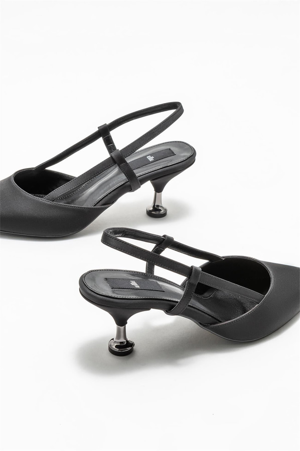 Siyah topuklu kadın ayakkabı - Elle Shoes