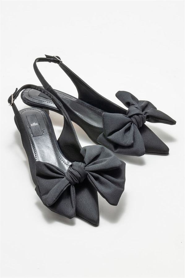 Siyah topuklu kadın ayakkabı - Elle Shoes